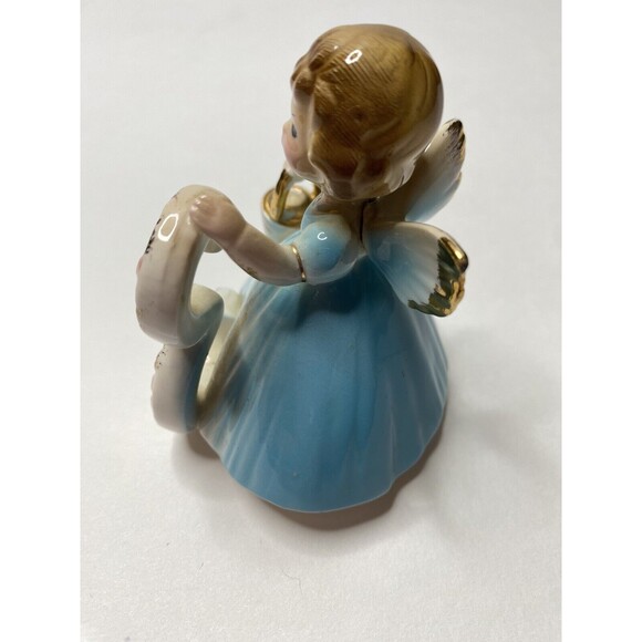 Vtg Josef Originals 3rd Birthday Girl Angel Figurine  With Pail - Picture 3 of 11